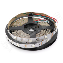 WS2812B-LS-30-IP20-WH / WS2812B RGB vezérelhető LED szalag, 1 méter, 30 LED/m, IP20, fehér PCB