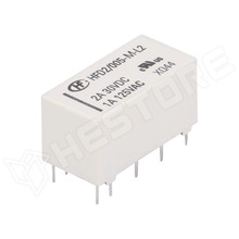 HFD2/005-M-L2 / Relé, DPDT, 5V DC, 1A / 125V AC, 3A / 30V DC (HFD2/005-M-L2 / HONGFA RELAY)