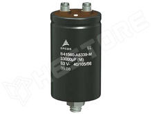 B41580A7339M000 / Kondenzátor, elektrolit, 33000µF, 40V, 22.2mm, hosszú élettartam, Ø51.6x80.7mm, -40...105°C (B41580A7339M000 / EPCOS)