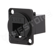 CP30220MB / Előlapi RJ45 toldó, két oldalas aljzat, Cat5E, Metal Black (CP30220MB / CLIFF)