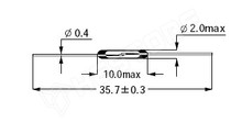 ORD211 / Reed relé 2 x10mm 0,1A 24V 1xZÁRÓ