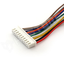 XHP-10-CABLE / Szerelt csatlakozó, anya, 10p,  XH 2.5mm, 20cm 1007-26AWG vezetékkel