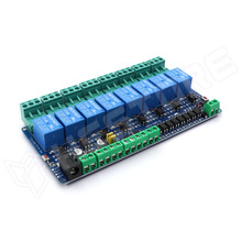 REL485-8CH-12V / 8 csatornás relé modul, RS485 (modbus), UART, 12V DC, optocsatolóval