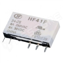 HF41F/24-ZS / Relé, SPDT, 24V DC, 6A / 250V AC, 6A / 30V DC (HF41F/24-ZS / HONGFA RELAY)