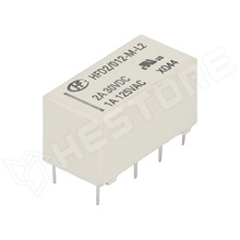 HFD2/012-M-L2 / Relé, DPDT, 12V DC, 1A / 125V AC, 3A / 30V DC (HFD2/012-M-L2 / HONGFA RELAY)