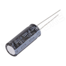 EEUFR1A222L / Kondenzátor, elektrolit, 2.2mF, 10V DC, 5mm, Ø10x25mm, -40...105°C (EEUFR1A222L / PANASONIC)