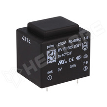 1x9V 3VA 230V / Transzformátor, 1x9V, 3VA (BVEI3052051 / HAHN)