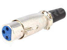 XLR-3G / XLR aljzat, lengő, 3 pólusú