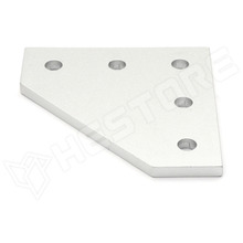 ALU-JP-60x60 / 60x60x4mm alumínium lemez, 5.5mm furatátmérő