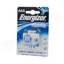 ULTIMATE-LITHIUM-AAA / Lítium elem, 1.5V, AAA, NEM újratölthető, 2db/bliszter (7638900262629 / ENERGIZER)