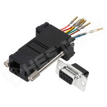 MHDA9-SMJ8-K-RC / Átalakító, D-Sub 9pin anya, RJ45 aljzat (MHDA9-SMJ8-K-RC / MH CONNECTORS)