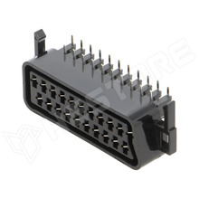 SCART-17 / 21 pólusú euro (SCART) aljzat, 90°, NYÁK (NINIGI)