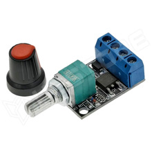 DCMOTPWM16-10A / DC motor fordulatszám szabályzó, PWM, kapcsolós potenciométer, 5...16V, 10A