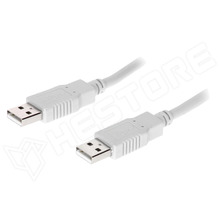 BQC-USB2AA2 / USB 2.0 kábel, USB A - USB A, 2m, szürke (BQC-USB2AA/2 / BQ CABLE)