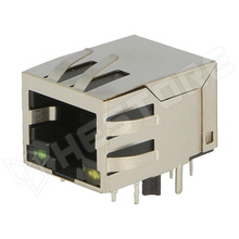 LMJTAB881243M-L / RJ45 aljzat, transzformátorral, LED diódával, árnyékolt, 8p8c (LMJTAB881243M-L / Amphenol ICC)