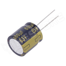 EEUFC1J681S / Kondenzátor, elektrolit, 680µF, 63V DC, 7.5mm, alacsony impendancia, Ø18x20mm, -55...105°C (EEUFC1J681S / PANASONIC)