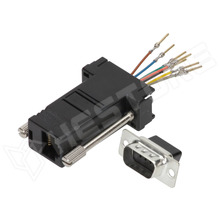 MHDA9-PMJ8-K-RC / Átalakító, D-Sub 9pin apa, RJ45 aljzat (MHDA9-PMJ8-K-RC / MH CONNECTORS)