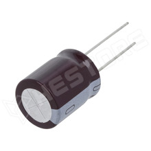 22 uF / 400V EEUEE2G220S / Kondenzátor, elektrolit, 22µF, 400V, 7.5mm, hosszú élettartam, Ø16 x 20mm, -25...105°C (PANASONIC)