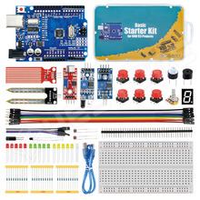 RL-SET-BCS / UNO R3 CH340, alap kezdőkészlet, mini dobozban, Arduino IDE kompatibilis