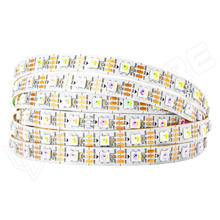 SK6812-RGBWW-60-IP20-WH / Vezérelhető LED szalag, RGB + meleg fehér, SK6812, 5V DC, 60 LED/m, IP20, fehér pcb