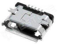 USB MICRO B-5 / Csatlakozó, micro USB, NYÁK, SMD (ECE)