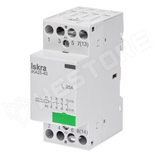 IKA25-40/24V / Mágneskapcsoló, 4-pólusos installációs, NO x4, 24V AC, 25A, DIN sínre (30.046.027 / ISKRA)