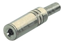 ACA-207 / 3,5 mm jack aljzat, stereo, lengő, fém