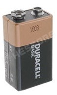 BAT-6LR61/DR DURACELL / Alkáli elem 9V 6LR61 (6LR61/9V/MN1604(K1)C&B / DURACELL)