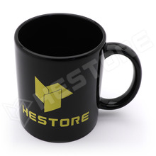 HESTORE-MUG-BK / HESTORE bögre, fekete, egyenes falú, 3 dl