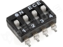 ESD104E = SD 04 / DIP kapcsoló, smd (DM-04-V / DIPTRONICS)