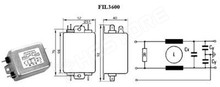 FIL3640 / Zavarszűrő modul, 250V/40A (FAMDB3600ZF000 / KEMET)