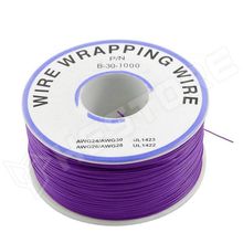 WW-PURPLE / Lila PVC borítású wrap huzal, 0.5mm AWG30, 230m