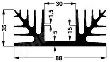 SK08/50/SA/CB / Hűtőborda (TO-3, 2.5 K/W) (FISCHER)