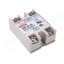 SSR-40DA / Szilárdtest relé (SSR), 1-fázisú, 40A, 4...32V DC, 24...380V AC, nullátmenetnél kapcsol, csavarható (SSR-40DA / FOTEK)