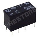 RS-12 / Relé, DPDT, 12V DC, 1A / 120V AC, 1.25A / 30V DC (RS-12 / Recoy/RAYEX ELECTRONICS)