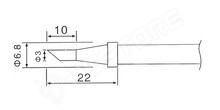 ZD FPH F3mm / Pákahegy ZD-30C,ZD-99,ZD-8906,ZD-8906L pákákhoz